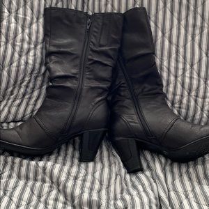Black tall boots